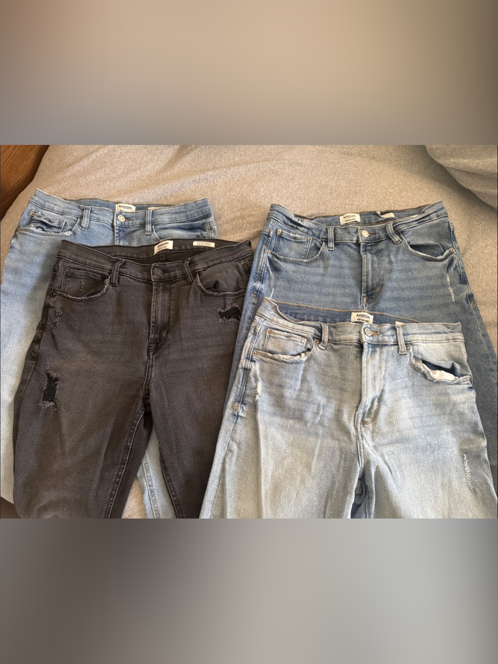 Kensie Skinny Jeans Bundle in Black and Light Blue Washes size 10